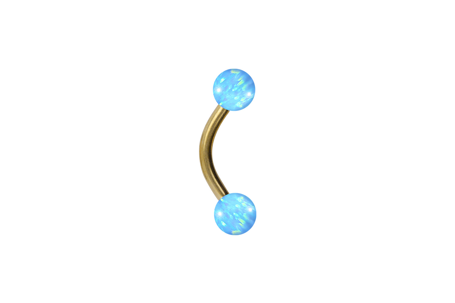 Titan Piercing Banane SYNTHETISCHE OPALE